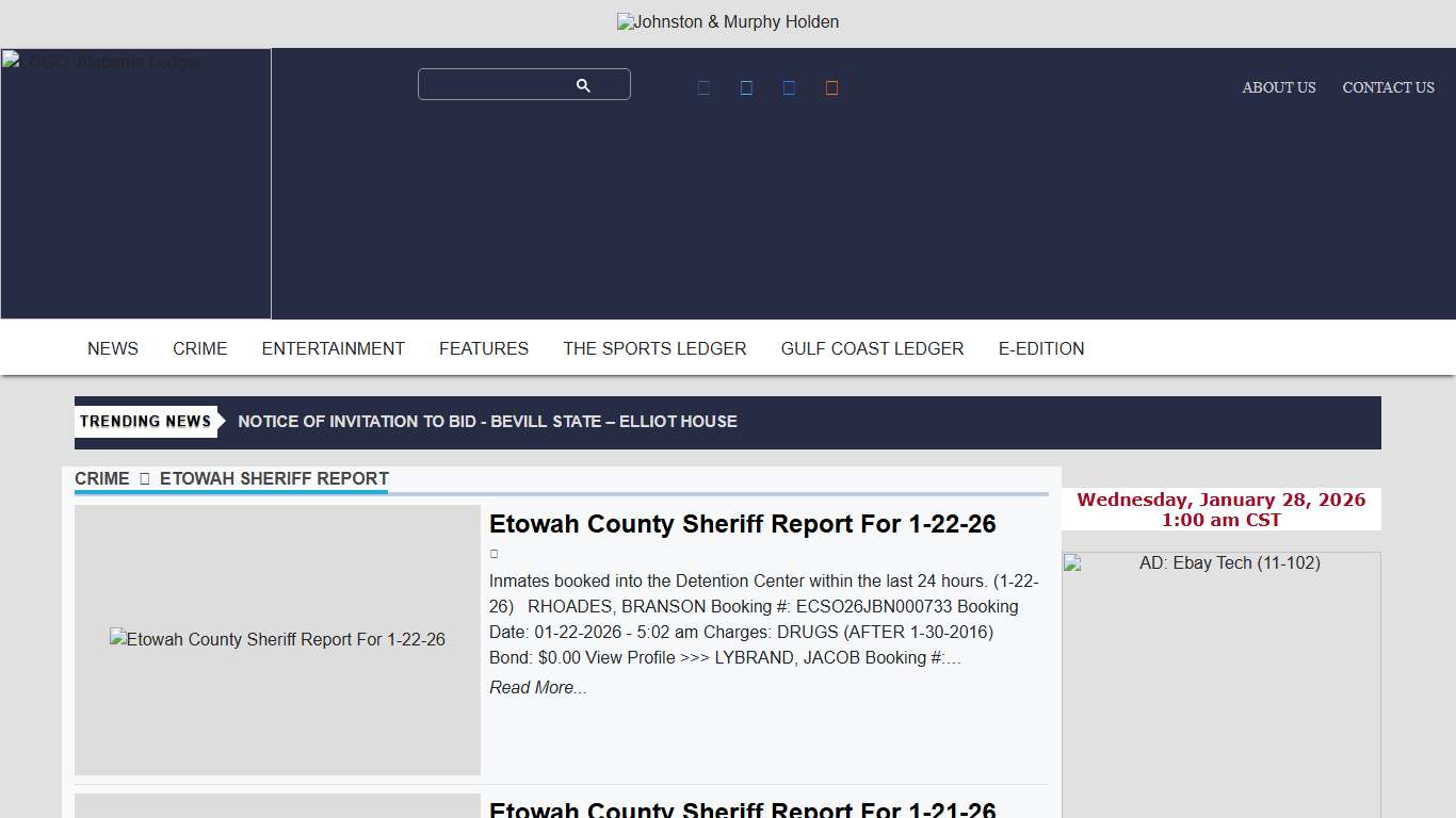 Etowah Sheriff Report
